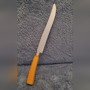 Vintage Sheffield England Lifetime Cutlery Butterscotch‎ Handle Stainless Steel